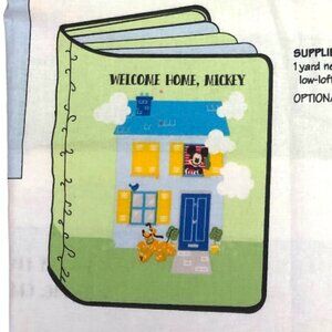 Disney Welcome Home Mickey Soft Book Fabric Panel Donald Pluto Springs Creative